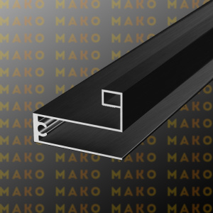 MS223 Профиль горизонтальный нижний  Черный браш (A25)